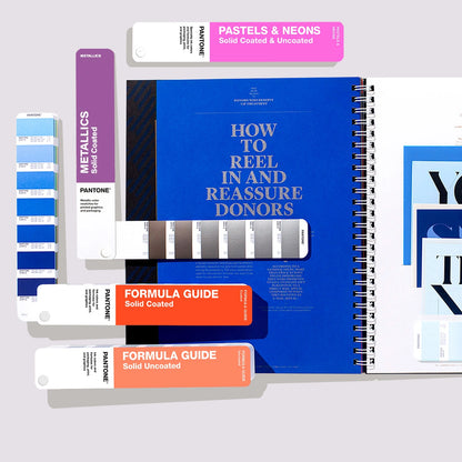 Pantone Solid Guide Set — Formula Guide Coated & Uncoated, Pastels & Neons Guide, Metallic Guide